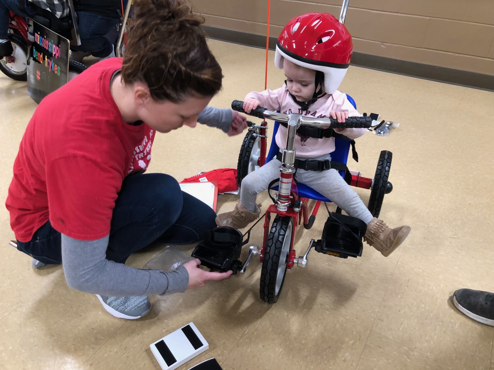 Aurora and her new wheels